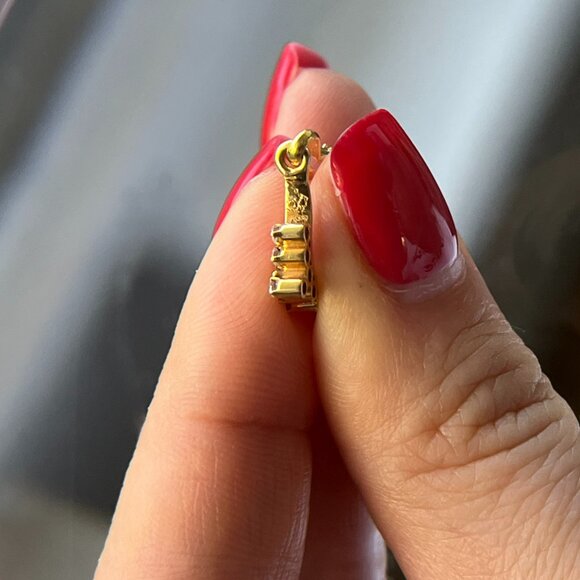 SOLID 18K GOLD NECKLACE WITH NATURAL DIAMONDS - Picture 7 of 7